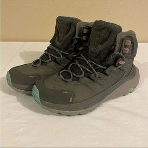 HOKA Kaha 2 Mid GTX Hiking Waterproof Castlerock Grey Womens 9.5 B Boots Shoes